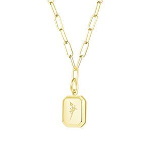 18K Gold Plated Women's Etched 'Forever Love' Necklace Romantic Jewelry